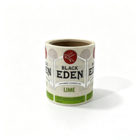 Étiquettes personnalisées en papier kraft auto-adhésives imperméables pour bouteilles de vin, autocollants pour liqueur Black Eden Lime, impression mate/brillante personnalisée