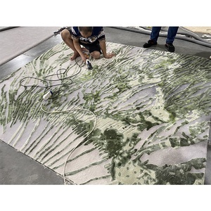 Alfombra moderna para dormitorio, alfombra hecha a mano con mechones, alfombra personalizada con estampado para sala de reuniones, Vestíbulo del Hotel, alfombra roja hecha a mano - Product Image 3