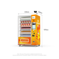 Distributeur automatique de snacks et de boissons Zhigou 15,6 pouces, 60 compartiments en spirale, écran tactile en acier inoxydable, refroidissement par compresseur, vente flash