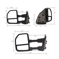 2008-2016 pour Ford F250 F350 F450 Super Duty Pickup Truck's Power Chauffant Clignotant Nouveau Miroir De Remorquage Fit