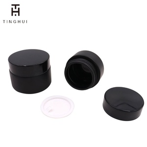 Pot en verre noir mat à large ouverture de 5 ml, 10 ml, 15 ml, 30 ml, 50 ml, 100 ml, pot à crème en verre noir de 1 oz avec couvercle - Product Image 5