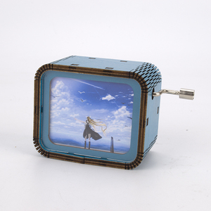 Boîte à musique en bois à manivelle Joli son gravé au laser Conception personnalisée Mini boîte à musique inspirée pour <span class=keywords><strong>Harry</strong></span> Movie <span class=keywords><strong>Potter</strong></span> - Product Image 3
