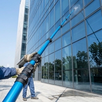 Perche télescopique en fibre de verre de 20 pieds pour nettoyage à haute portée, outil de nettoyage pour vitres et entretien de panneaux solaires
