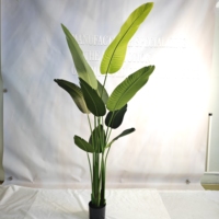 Bonsaï de bananier artificiel en plastique durable et écologique, personnalisable, en pot, avec feuilles de bananier ornementales, options de taille