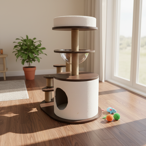 Árbol para Gatos de 7 Niveles, de Madera Sólida, Ideal para Hogares con Múltiples Gatos, para Disfrutar Juntos Jugando y Descansando - Product Image 3