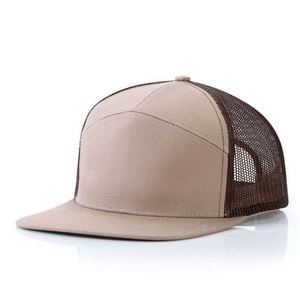 Wholesale High Quality 7 Panel Snapback Gorras Richardson 168 <b>Flat</b> Bill Mesh Trucker <b>Hat</b> Blank - Product Image 3