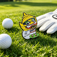Lot de porte-marqueurs de golf personnalisés en métal vert, outil de réparation de divots de golf avec clip de ceinture et clip pour chapeau, gravé