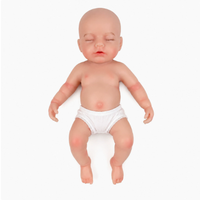 Nouvelle poupée reborn en silicone solide de 15 cm (6 pouces), corps lavable, compatible avec les vêtements DIY, compagnon de jeu pour enfants, cadeau