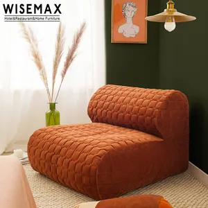 WISEMAX 가구 뜨거운 판매 거실 가구 북유럽 스타일 레저 단일 세트 패브릭 라운지 소파 홈