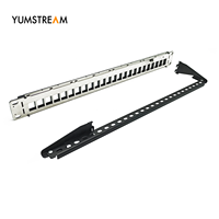 Panneau de brassage modulaire mural non équipé 19 pouces 1U UTP RJ45 Cat5e Cat6a 24 ports Cat6