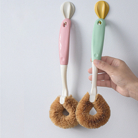Brosse à vaisselle de cuisine Fibre de noix de coco et sisal Outils de nettoyage multifonctionnels Brosse à récurer de cuisine