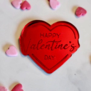 ท็อปเปอร์อะคริลิครูปหัวใจน้ำผึ้งและน้ำตาลหวานสำหรับตกแต่งเค้กวันวาเลนไทน์และวันเกิด - Product Image 4