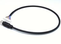 Conector M12, Cable de soldadura codificado de 12 Pines, conector hembra recto, Terminal de arnés de cables, conector electrónico impermeable