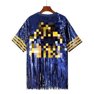Maglie con frange di paillettes bianche e blu per ATM e AM donne - Product Image 6