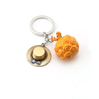 3 designs Anime Luffy Nami Devil Fruit ensemble de deux pièces porte-clés porte-clés en alliage
