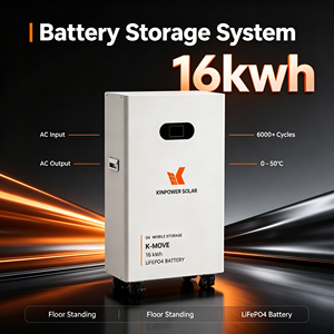 Système de stockage de batterie AC Input Output 16 kWh, 6000+ cycles ; Température de fonctionnement : 0 - 50 °C, sur pied - Product Image 4