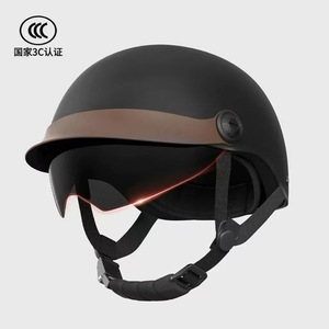 หมวกกันน็อคครึ่งใบสำหรับรถยนต์ไฟฟ้า วัสดุ ABS ขนาดเดียว ปลดเร็ว ได้รับการรับรองมาตรฐาน 3C สำหรับการใช้งานเพื่อความปลอดภัยในทุกฤดูกาล - Product Image 4