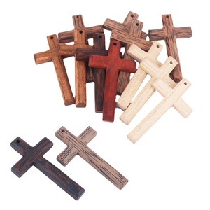Heilige Kerk Christelijke Houten Ambachten Geschenken Religieuze Houten Kruis Bedels Hanger Ketting Decor - Product Image 1