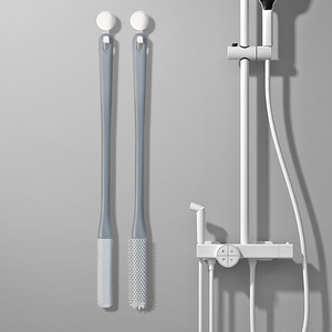 Brosse de lavage des pieds en caoutchouc souple avec brosse à éliminer la kératine et les peaux mortes pour le nettoyage des interstices des orteils - Articles de bain - Product Image 2