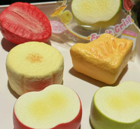 Siliconen crème bananenbrokje squishy realistisch fruitsnijder langzaam stijgend stress speeltje unisex 14+ student budget decompressie fidget