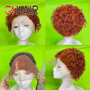 GS Hair #350 Pelucas cortas <span class=keywords><strong>de</strong></span> color Pixie Pelucas brasileñas <span class=keywords><strong>de</strong></span> <span class=keywords><strong>corte</strong></span> Pixie para mujeres negras Pelucas <span class=keywords><strong>de</strong></span> cabello humano corto <span class=keywords><strong>de</strong></span> encaje sin pegamento - Product Image 2