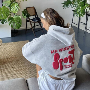 Survêtement personnalisé de haute qualité avec impression bouffante lourde 600 gsm 100% coton brodé sweat à capuche surdimensionné d'hiver - Product Image 6