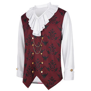 Camisa medieval para hombre, camisa gótica Steampunk victoriana renacentista de vampiro, disfraz de fantasma de vampiro - Product Image 3