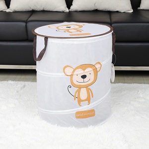 Bán Hot Polyester Ráp <span class=keywords><strong>Pop</strong></span> Up Hamper Giỏ Vòng Phim Hoạt Hình Động Vật Giặt Hamper - Product Image 3