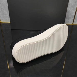 2026 New Premium Black White Two-Tone Slip-On Sneakers Thick Sole <b>Canvas</b> Casual Platform Loafers - Product Image 4