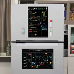 Planificador mensual de borrado en seco magnético forma personalizada <span class=keywords><strong>pizarra</strong></span> estilo Art Deco imán de <span class=keywords><strong>nevera</strong></span> hoja de plástico mediana personalizable - Product Image 2