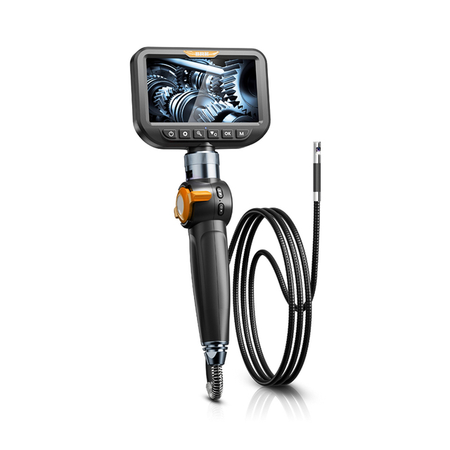 Industrial Borescope 6.5mm Dual Camera 180° Flexible Snake Tube Inspection Camera for Pipe and Steel Detection, 1.5m Tube