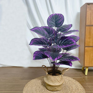 Kunstpaars Zwart Violet Ingemaakte Simulatie Groene Plant Violet Donkergroene Plant Huis Woonkamer Decoratie Potplant - Product Image 4