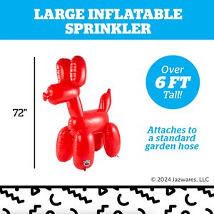 Directo de Fábrica MAKE WAVES - Aspersor de Agua Inflable con Forma de Perro de PVC de 6 Pies, Juguete Acuático para Niños, Diversión para el Jardín y Juegos de Agua de Verano - Product Image 3