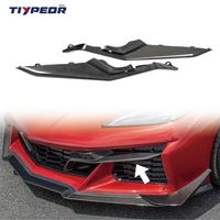 Ailerons avant en fibre de carbone Tiypeor pour Chevrolet Corvette C8 Z06 2023 2024 Canards Wing Splitter