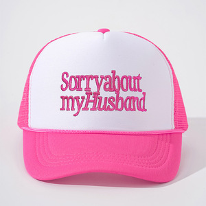 Wholesale Premium Foam Embroidered Trucker <strong>Hat</strong> 5-Panel Raiders Cap Snapback <strong>Hat</strong> for Women - Product Image 1