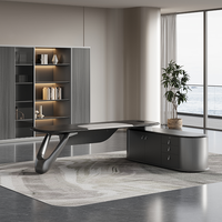 Meubles de bureau modernes en gros, bureau de direction en forme de L, bureau de luxe pour patron, bureau de direction