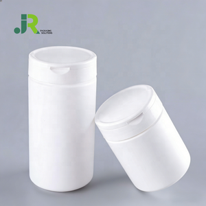 Botella de Plástico HDPE <span class=keywords><strong>JERO</strong></span> de Boca Ancha y Forma Cilíndrica Recta de 100ml/150ml/300ml para Alimentos, Azúcar, Suplementos, Medicamentos y Pastillas, con Tapa Abatible - Product Image 3