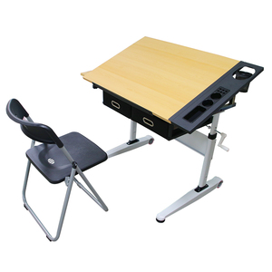Bureau de dessin moderne réglable en hauteur et en angle avec chaise, design durable et écologique pour chambre et salon - Product Image 6