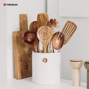 ชุดอุปกรณ์ทำอาหารไม้ TRESUN 5 ชิ้น ทนความร้อนและเกรดอาหาร ปลอดภัยสำหรับใช้ในบ้านและร้านอาหาร ปรับขนาดได้ - Product Image 5