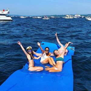 Tapis <span class=keywords><strong>flottant</strong></span> en <span class=keywords><strong>mousse</strong></span> XPE de 18 pieds avec logo personnalisé du fabricant, couverture aquatique portable et durable - Product Image 3