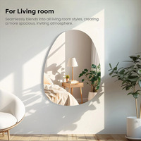 Miroir intelligent LED IP44 pour salle de bain, écran tactile, miroir de vanité asymétrique mural, design graphique moderne