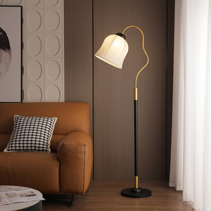 Lámpara de Pie con Fuente de Luz LED, Cubierta de Tela, Luz Tricolor, para Sala de Estar, Dormitorio, con Interruptor de Control - Product Image 2