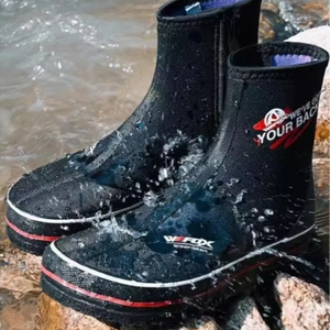 Weihu 1115 Arata <span class=keywords><strong>mare</strong></span> lancia <span class=keywords><strong>scarpe</strong></span> pesca con fondo in feltro Reef-pedale idrorepellente Anti-scivolo con cerniera a canna centrale antiscivolo - Product Image 1