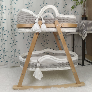 Cesta de Mimbre de Algodón Hecha a Mano para Cambiar Pañales de Bebé con Colchón Impermeable, Cesta Moisés para Bebé - Product Image 6