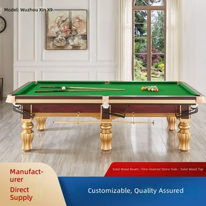 Mesa de Billar Moderna de Lujo de 9 pies con Estructura de Acero y Pizarra, Núcleo de Madera Sólida, Superficie de Mármol, Convertible a Ping-Pong, para Uso Doméstico y Comercial - Product Image 1