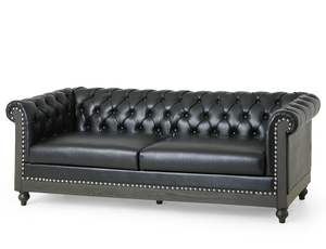 Mirod Comfy Convertible 3-Seat Square <b>Sofa</b> Set with Wooden <b>Legs</b> Modern Design for Living Room Apartment Hotel Use - Product Image 3