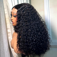 Wig Rambut Manusia Pixie Curly Double Drawn Vietnam Mentah Tanpa Lem 5x5 Hd Transparent Lace Closure Wear and Go Lace Frontal Wigs