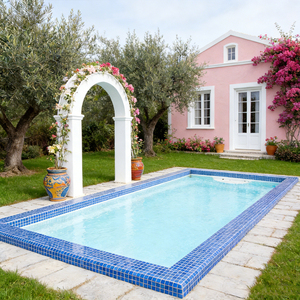 Piscine extérieure avec pompe à chaleur, piscines en fibre de verre durables et écoénergétiques pour les complexes hôteliers, les hôtels et les jardins. - Product Image 5