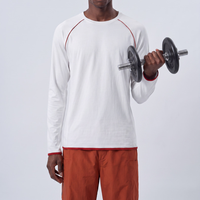 Offre Spéciale – T-shirt Colorblock à Manches Longues et Col Rond Imprimé, Nouvelle Collection Automne, Bordure Contrastante, Entraînement en Extérieur, Vente Directe Usine, OEM Disponible
