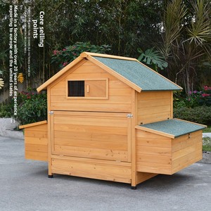 לול תרנגולות מלבני מעץ מלא, עמיד בפני גשם ושמש, לבית חיות חיצוני לחצרות, מרפסות וחוות - Product Image 2